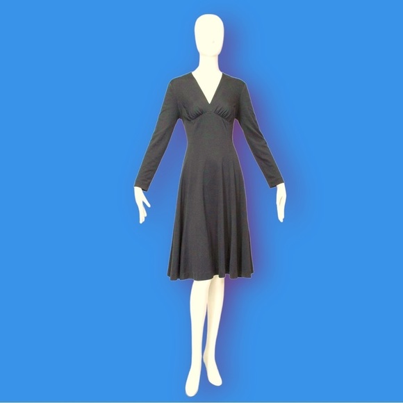 VINTAGE 1960s Edith Flagg dress Fit & Flair A-Line Rare 60s 50s 1950s minimalist - Picture 1 of 15